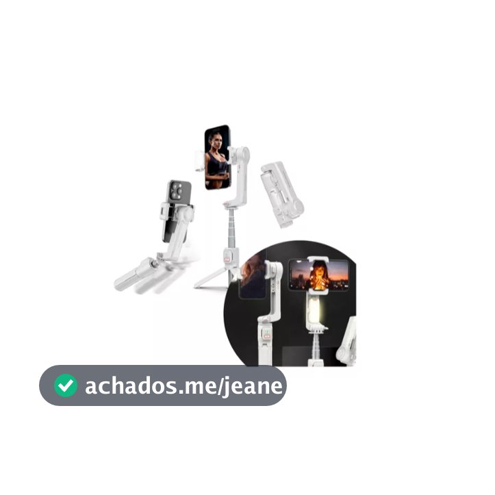 Gimbal Estabilizador De Celular Removível Flexível Com Luz Led Tripe E Controle IT-blue Le-3904