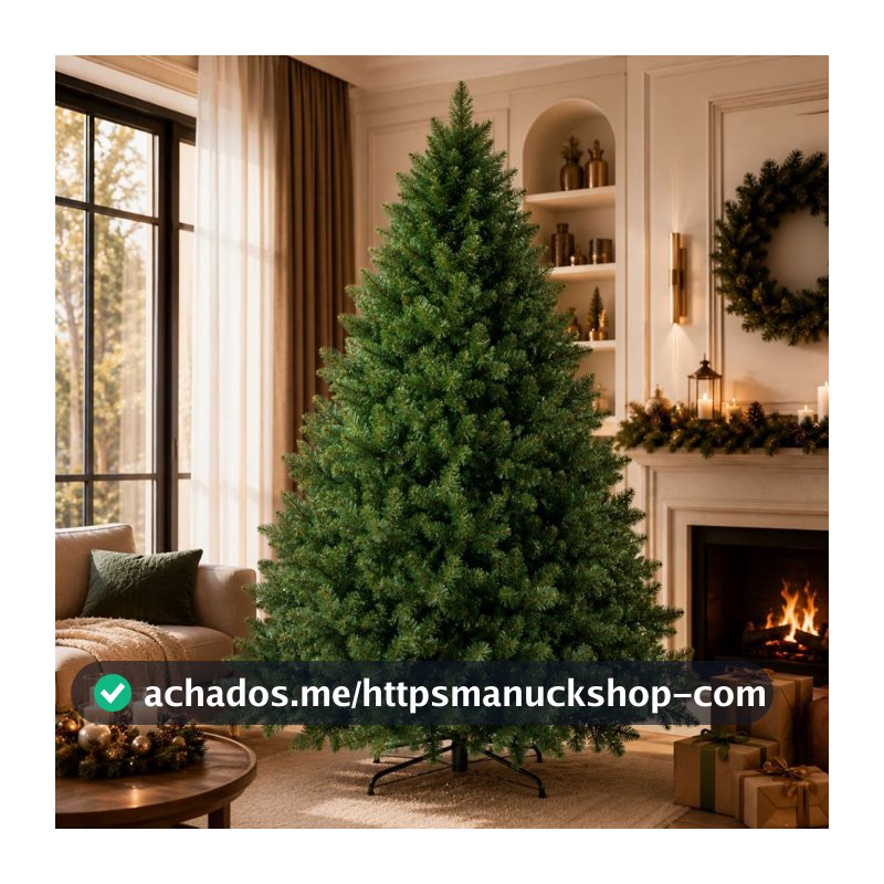 Arvore De Natal 2,10 Metros 650 Galhos Cheia Pinheiro Luxo Cor Verde