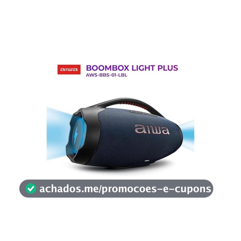 Caixa de Som Bluetooth AIWA Boombox BBS-01LB 200W Midnight