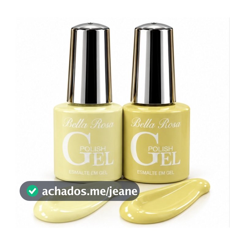 Kit 2 Esmaltes em Gel Amarelo Manteiga (Sem TPO) 12ml - Bella Rosa
