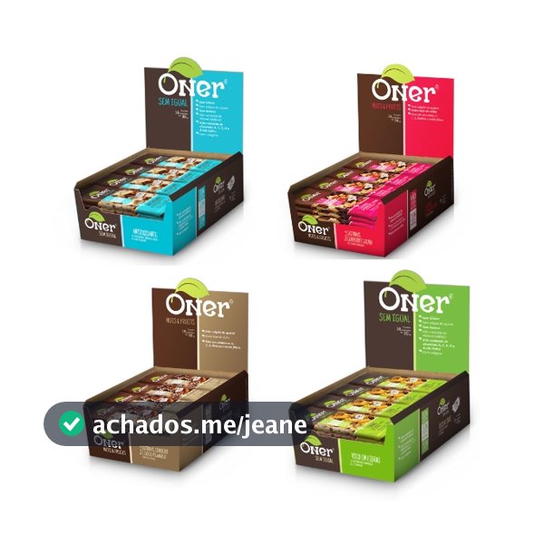 Kit 4 Caixas BARRAS NUTS de Castanhas Oner Zero Adição de Açúcares