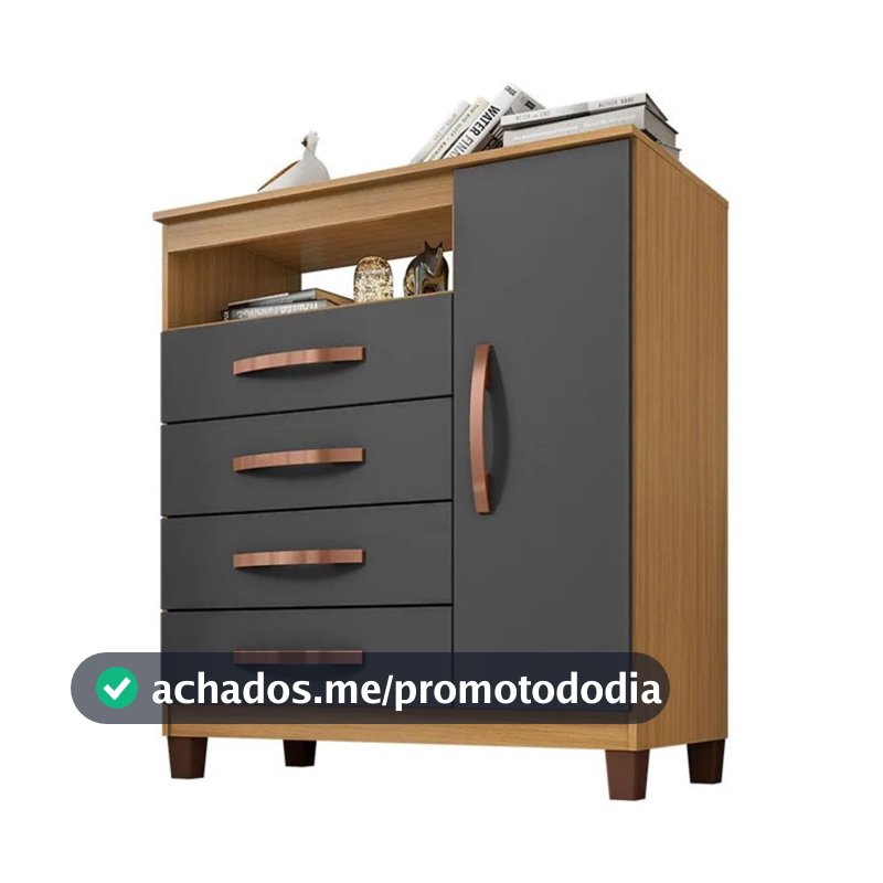 Cômoda Sapateira Modena 1 Porta 4 Gavetas - SSX Multicoisas