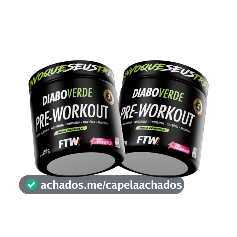 Kit 2x Pré Treino Diabo Verde Pre-Workout 150g - FTW