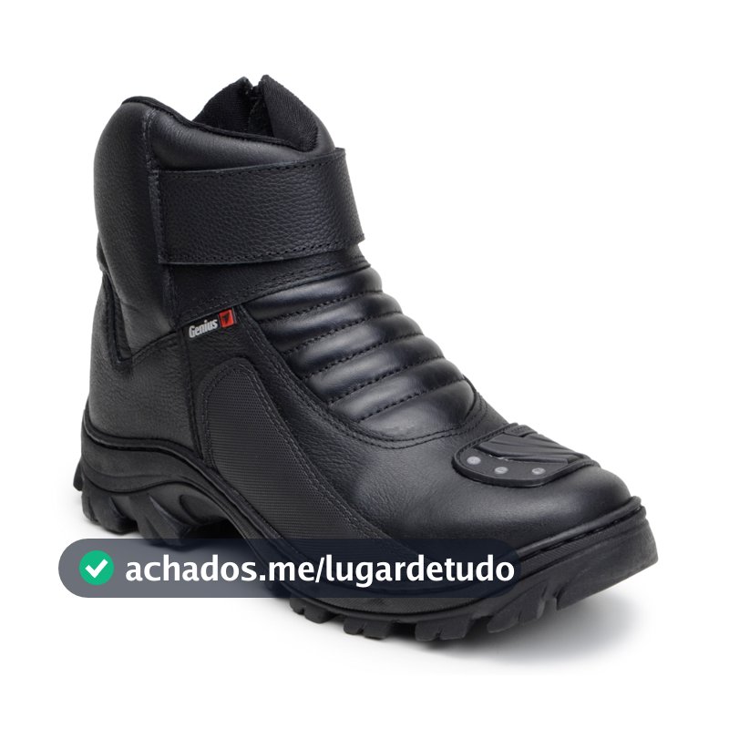 Bota Motociclista Couro Legitimo, Palmilha Gel, Sola Borracha