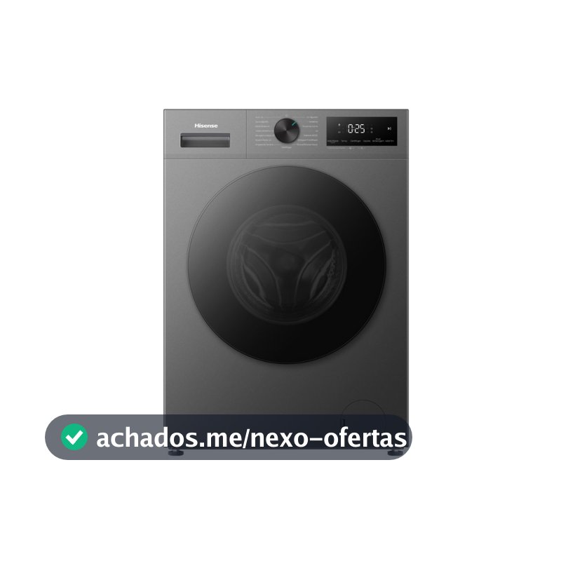 Lava e Seca Hisense 11kg Wd1i11 Compacta Fit e Função Steam Inverter Titânio