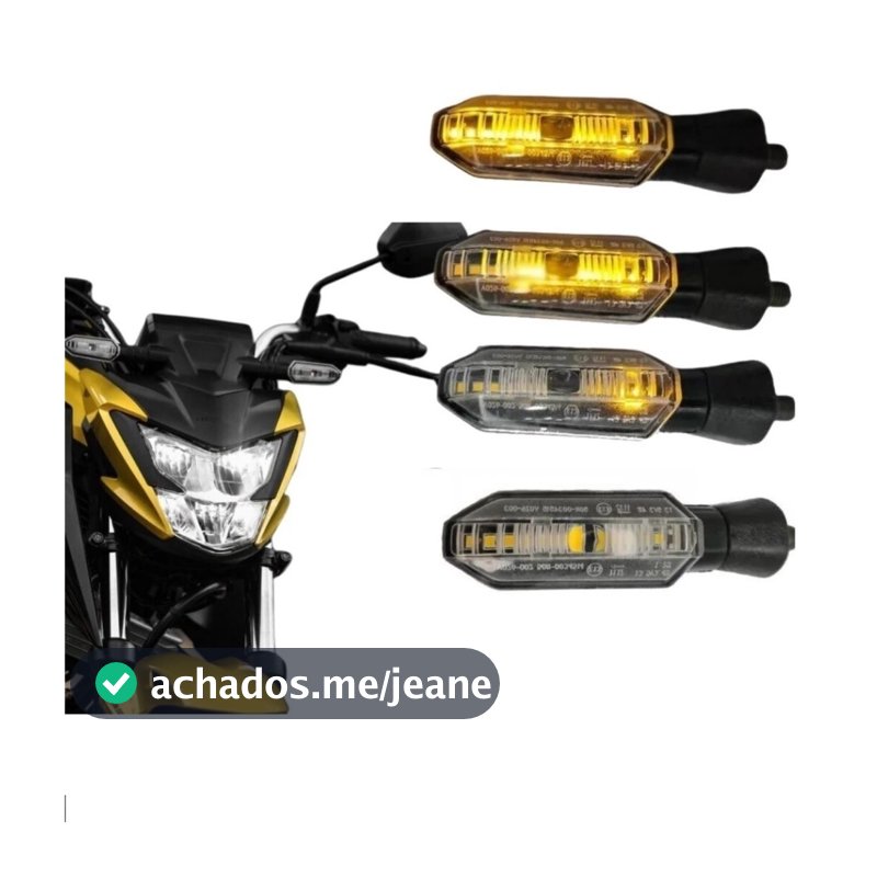 Kit 04 Pisca Moto Seta Led Sequencial Honda Cb250f Twister Cb300 Xre Titan Fan Cb Rosca
