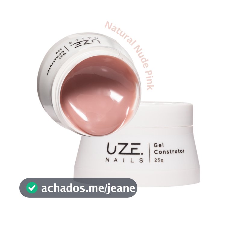 Gel Construtor Natural Nude Pink 25g UZE Nails Alongamento Unhas