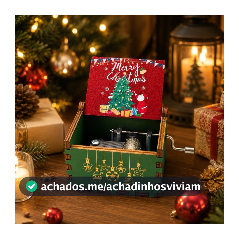 Caixinha de Música Natal - Decoração natalina e presente