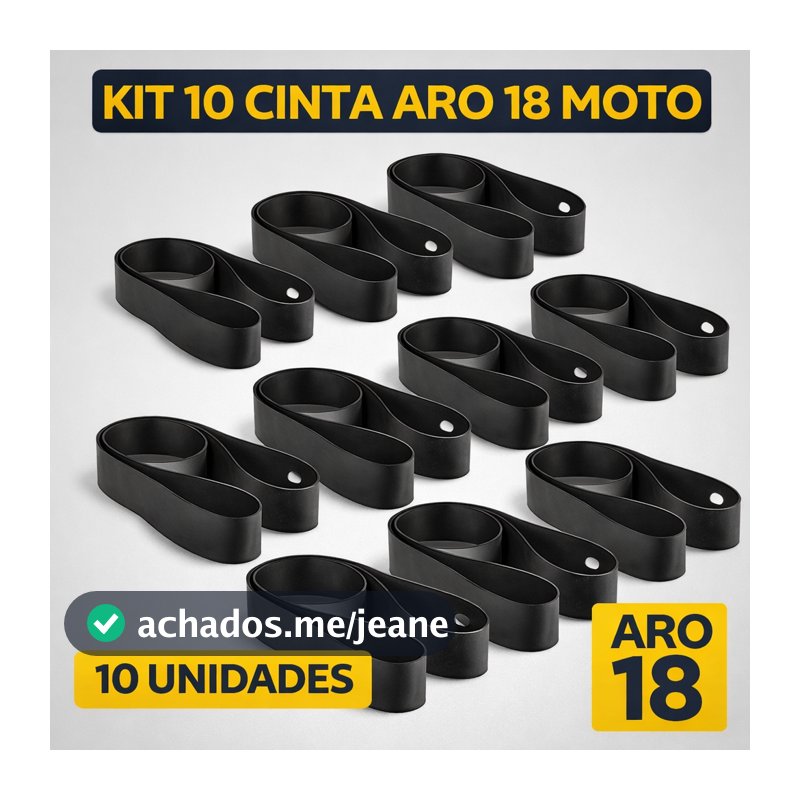 Kit 10 Cinta Aro 18 Moto Fita Proteção Câmara de Ar Roda Raiada Liga