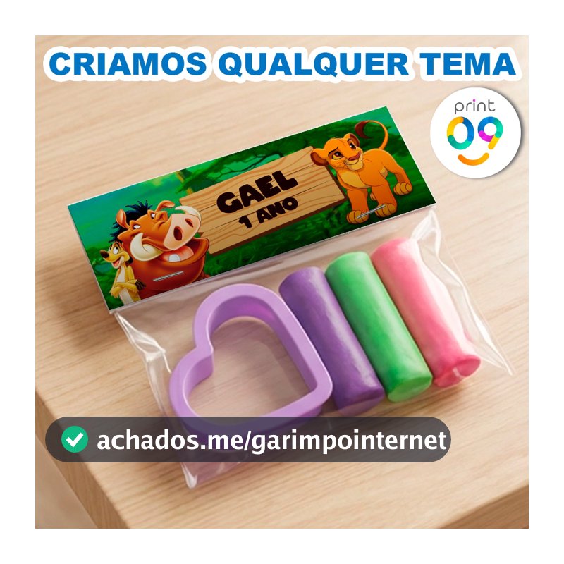Massa De Modelar Massinha Com Cortador Personalizados Para Festa De Aniversario Infantil