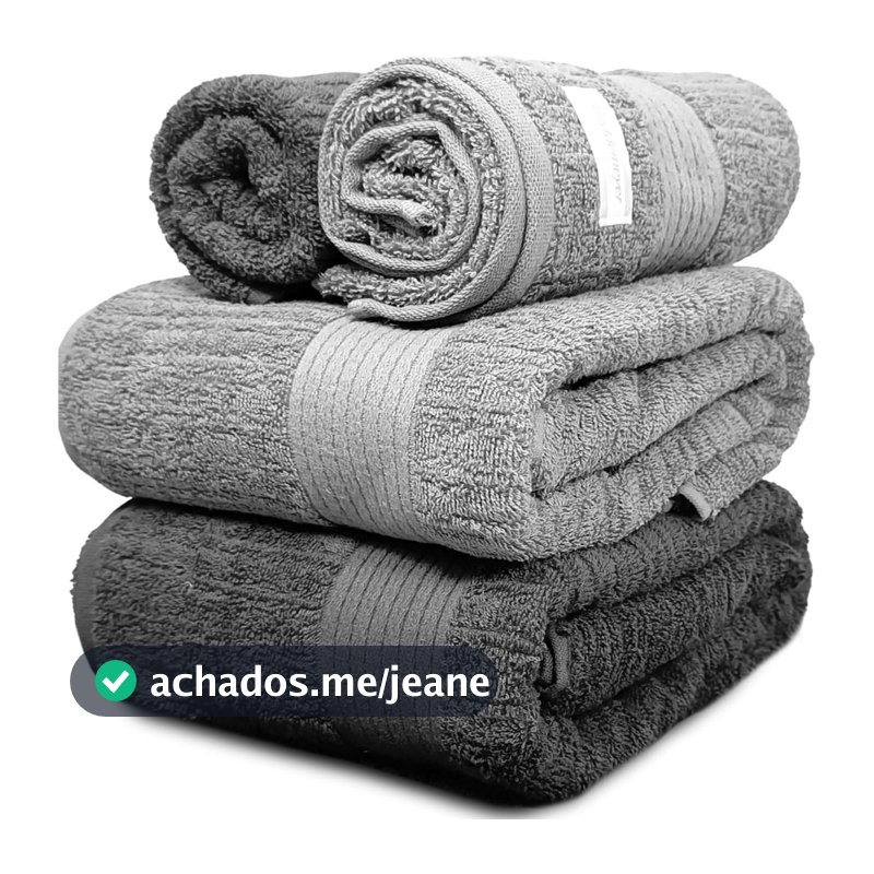 Jogo Toalhas de Banho Gigante Buddemeyer Banhão Fio Penteado Canelado - 100% Algodão - Kit 4 Peças