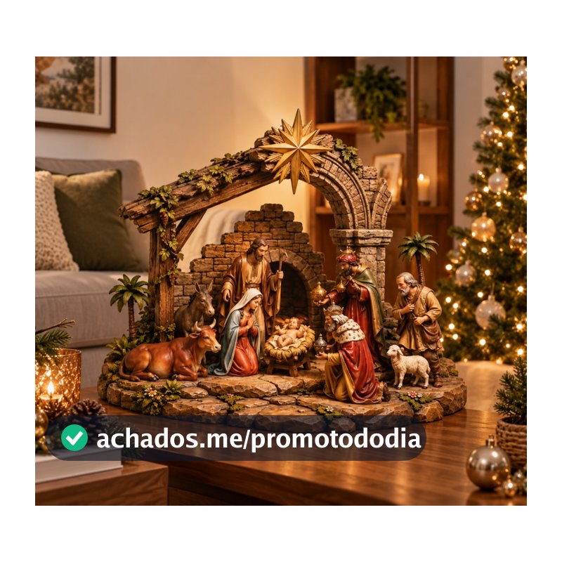 Presépio De natal nascimento de Jesus  Manjedoura Decoração Enfeite Para natal Mdf