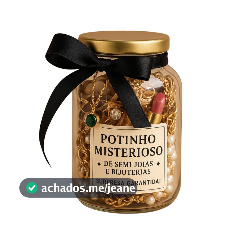 POTINHO MISTERIOSO com ATÉ 40 Peças de Semi Joias, Bijuterias e Maquiagens ✨ Surpresa Garantida!