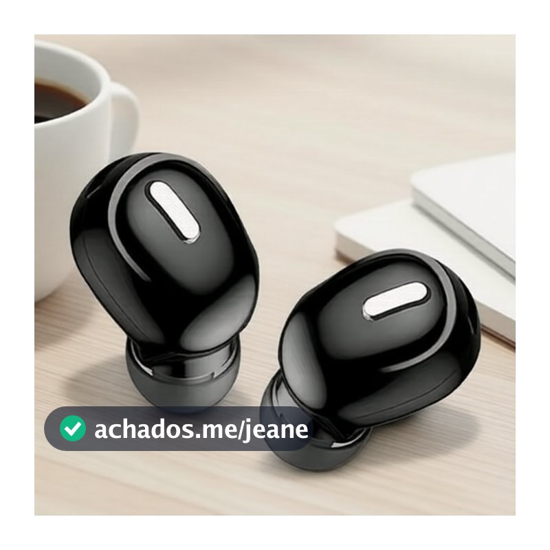 Fones de Ouvido Intra-Auriculares Bluetooth Mini TWS, Cancelamento de Ruído, Esportivos, Microfone Embutido, Sem Fio