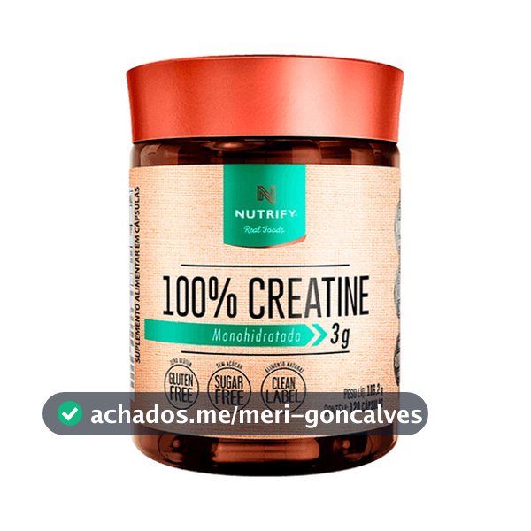 100% Creatina Monohidratada 3g 120 Cápsulas Nutrify