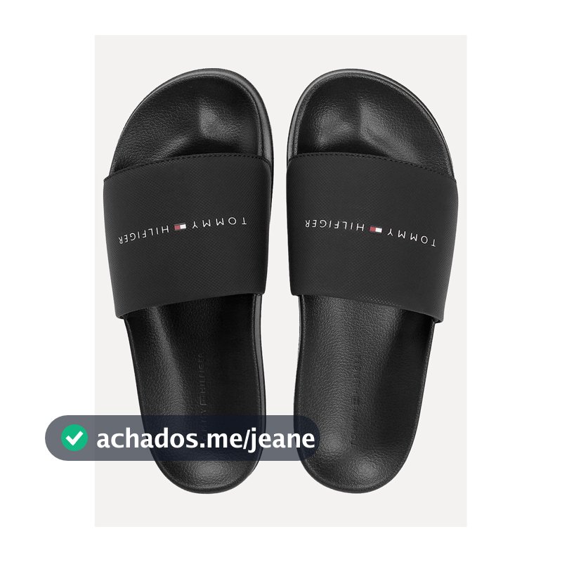 Chinelo Tommy Hilfiger Core Pool Slide Original Preto