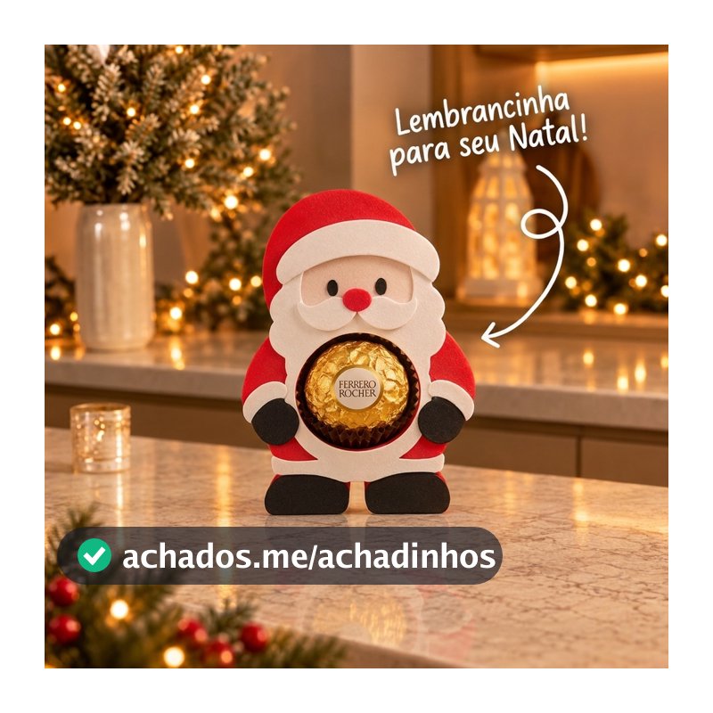 Porta Bombom Papai Noel Lembrancinha de Natal para Presentear