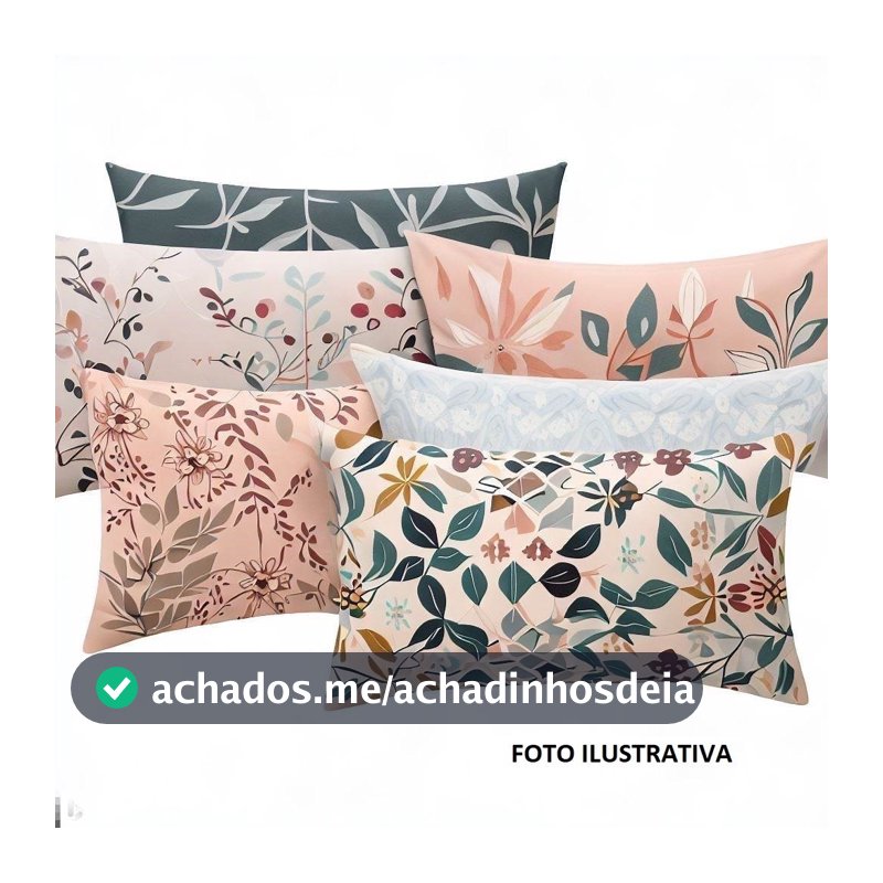 Kit com 10 Fronha 5 Pares Para Travesseiro  Estampas Sortidas Tamanho 50 X 70/cm 180 Fios 100% Poliéster/microfibra