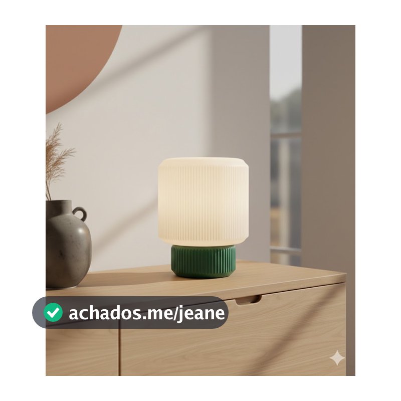 Luminária De Mesa Cabeceira Moderna Abajur De Quarto Sala Led Decorativa Design Canelado 20cm