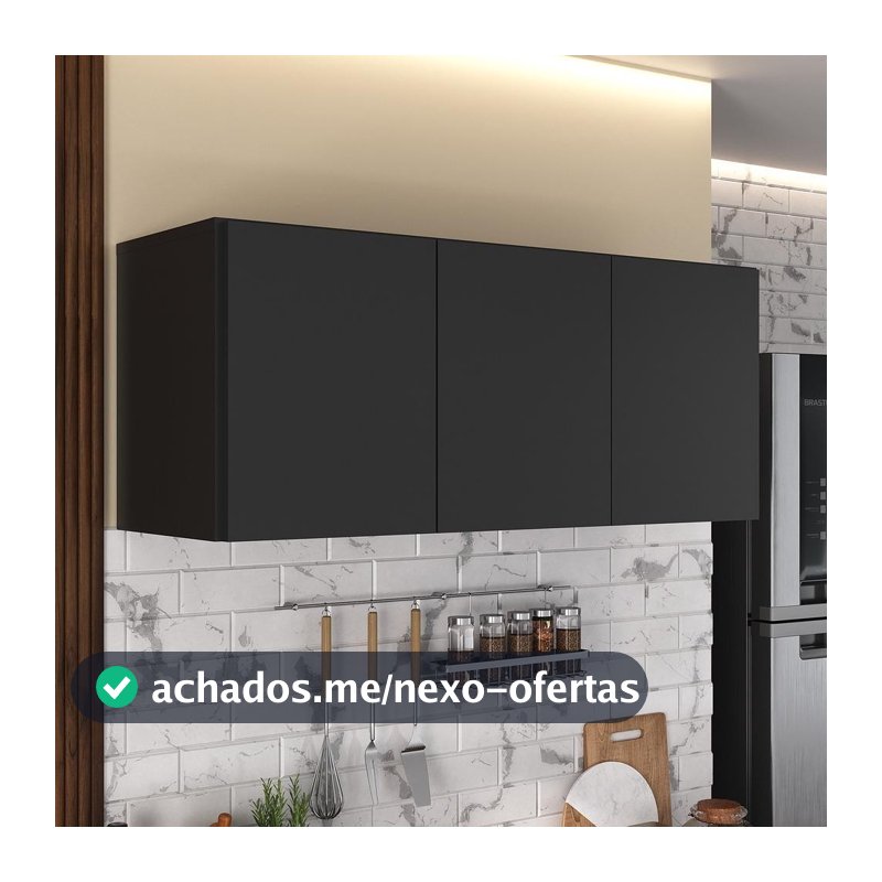Armário de Cozinha Aéreo 3 Portas Multimóveis MP2155