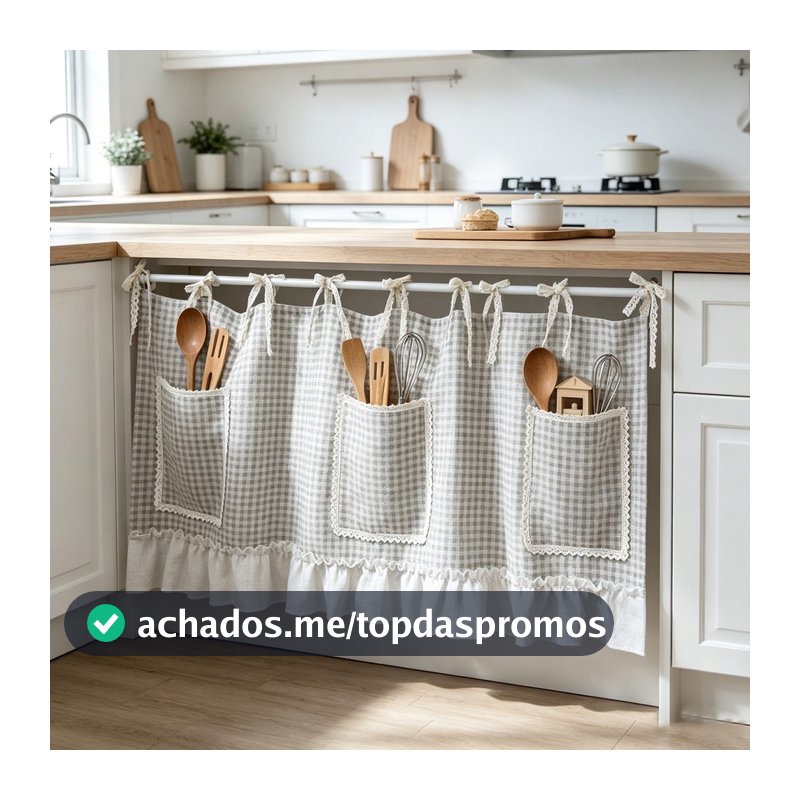 Cortina Curta De Forno Xadrez Guingão Com Design Superior De Gravata Retrô Bolsos Decorativos Saia De Cozinha Clássica V