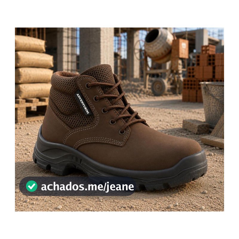 Bota Coturno Masculina de Segurança Adventure Trilha Trabalho Confortável Super Leve de Cano Médio Macia + Carteira