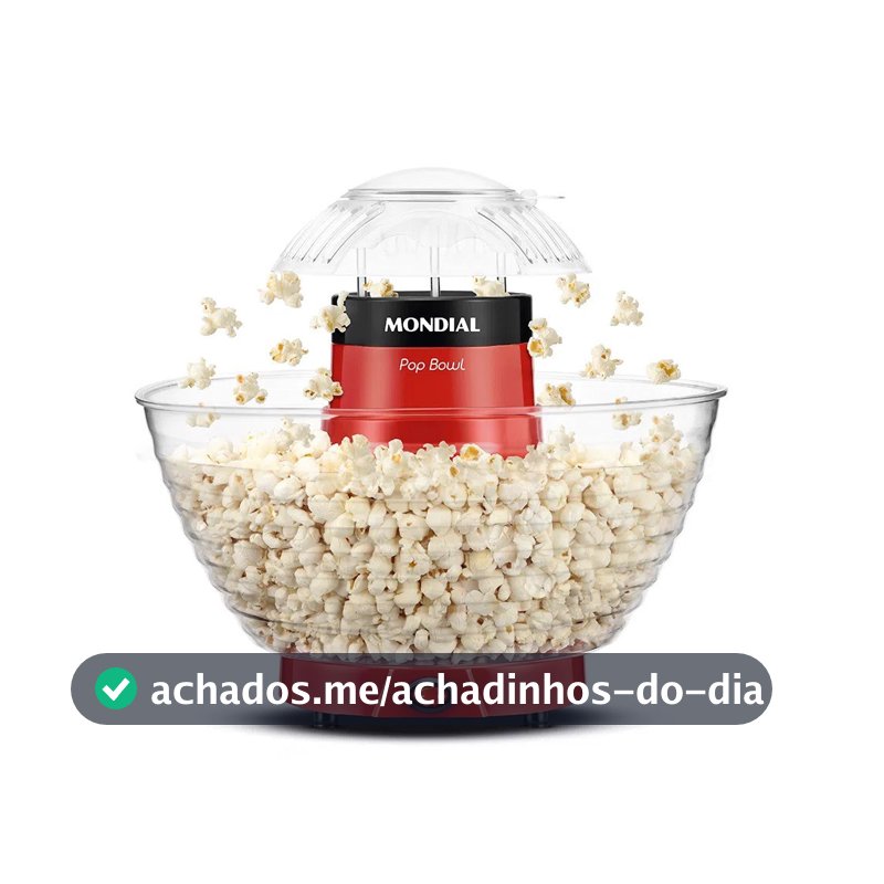 Pipoqueira elétrica  1.200W vermelha Pop Bowl - PP-05- Mondial