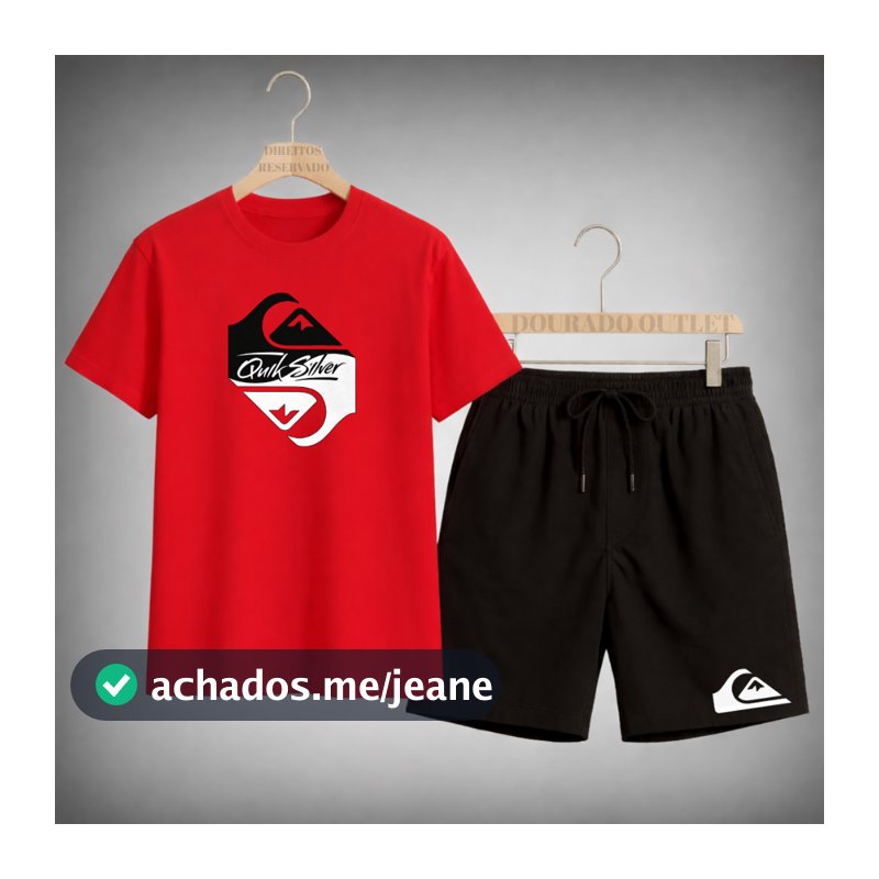 Conjunto Masculino Camiseta + Short Estilo Casual Moderno