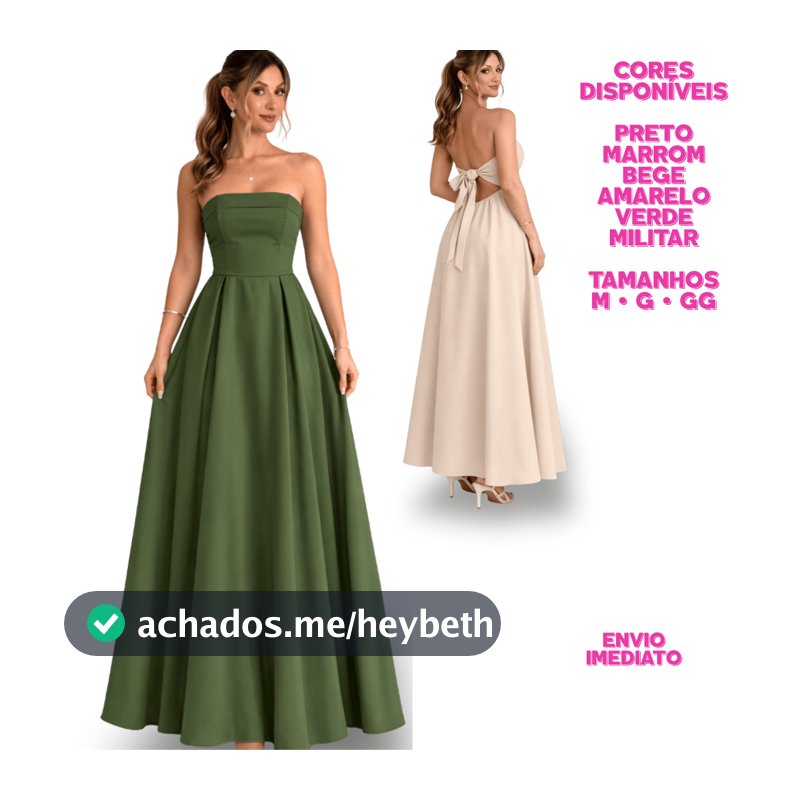 Vestido Longo Feminino Tomara que Caia Alfaiataria Elegante Festa Formatura Casamento Modelo Princesa