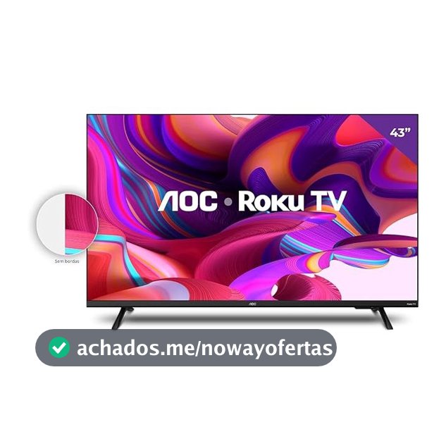 Smart TV AOC 43" Full HD com Roku TV 43S5135/78G - Bivolt