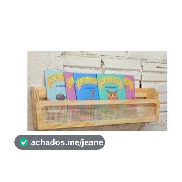 Prateleira para livro em talagarça.