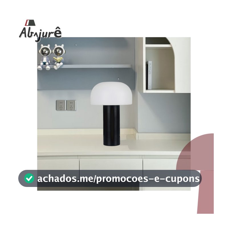 Luminaria De Mesa Moderno Led Portatil Recarregavel Abajur Cogumelo Design Quarto Escritorio