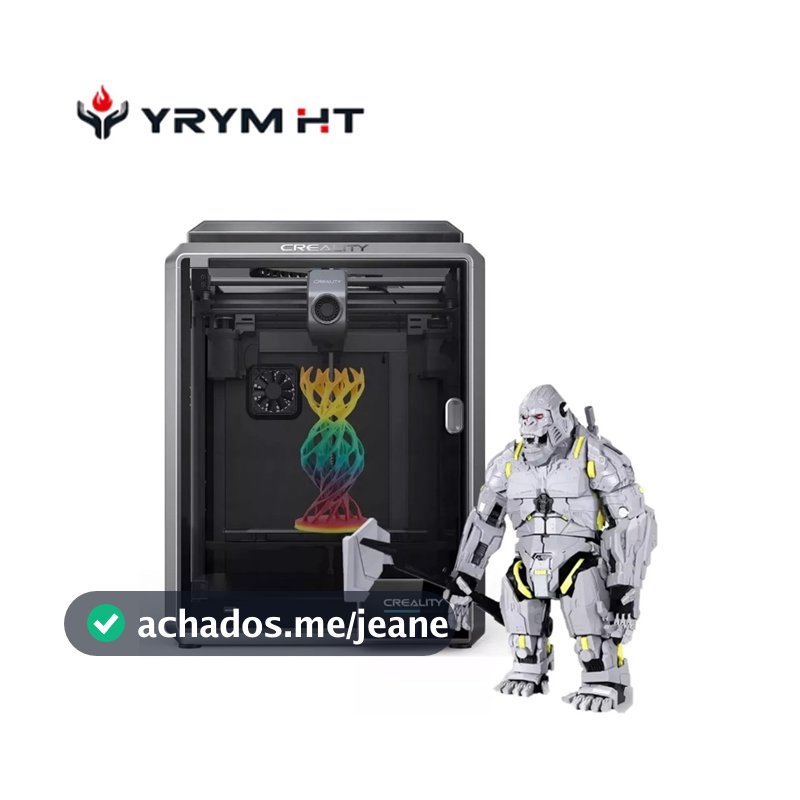 Creality K1C Novo Impressora 3D de alta velocidade compatível com o sistema de multicolorida CFS-C