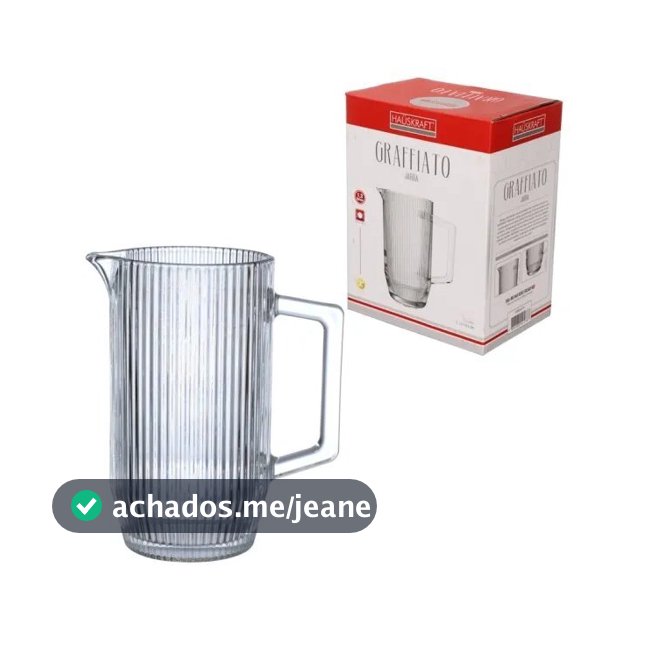 Jarra de Vidro Transparente Graffiato 1,2 Litros - Hauskraft