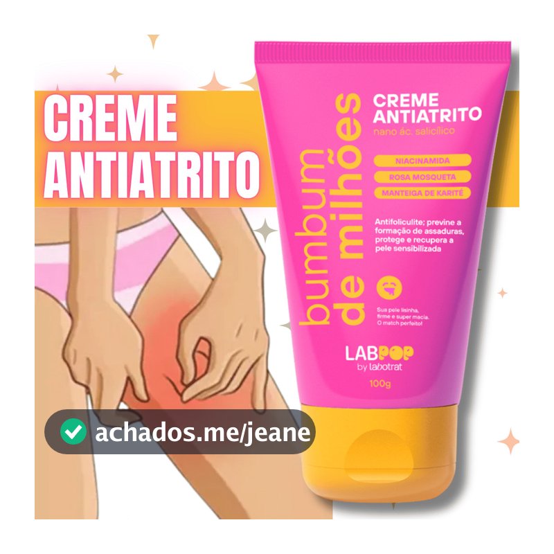 Creme Antiatrito cuidado assaduras nas cochas e foliculite recupera parte sensivel