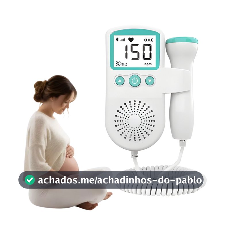 Doppler Sonar Fetal Portátil Ouça os Batimentos do Bebê em casa