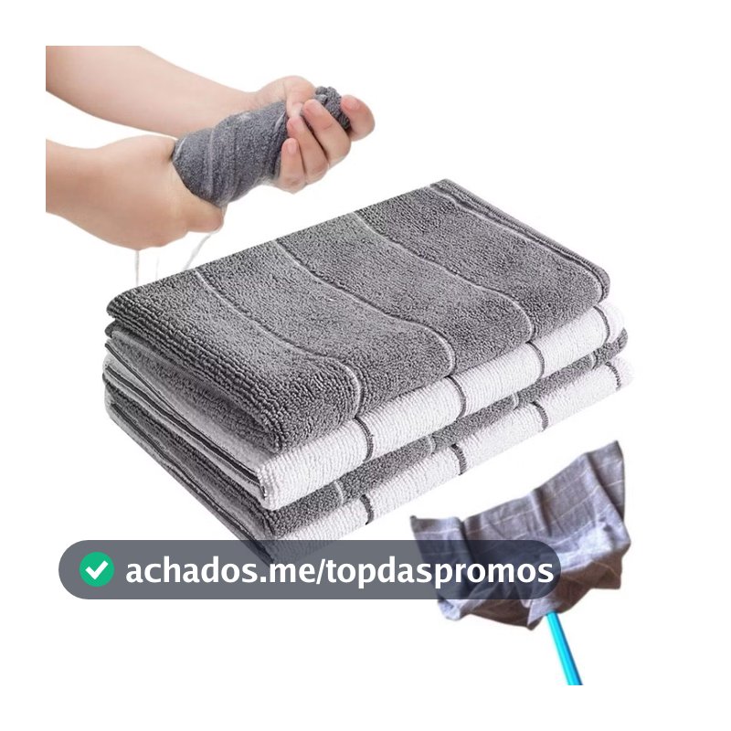 KITs Mega Panos de Chão Grandes em Microfibra 80x50 Panão limpeza Piso