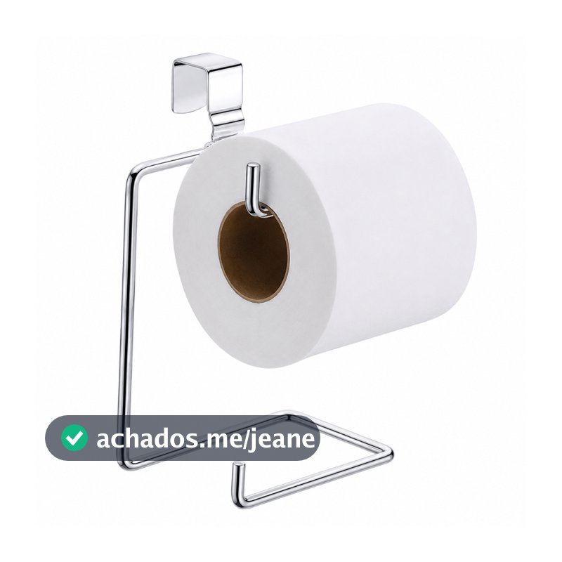 Suporte Porta Papel Higienico Duplo Aramado Para Caixa Acoplada Cromado Aço Preto Branco