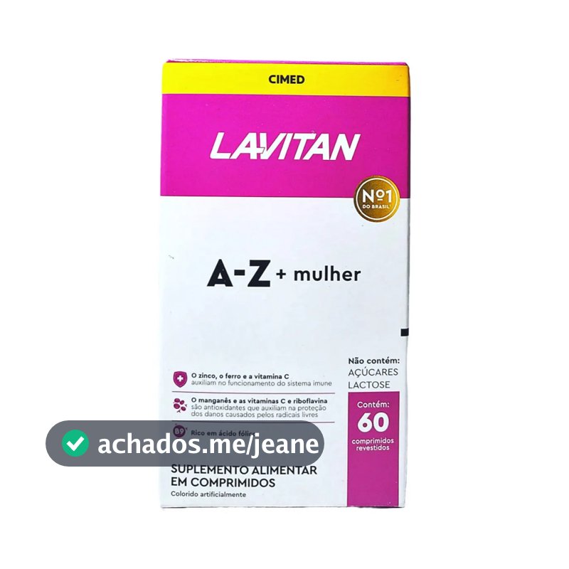 Lavitan A-z Mulher Cimed Com 60 Comprimidos