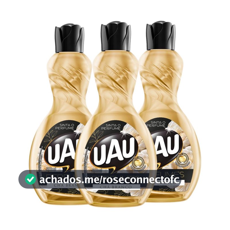 Kit 3un Limpador 500ml UAU Perfume Chá Branco