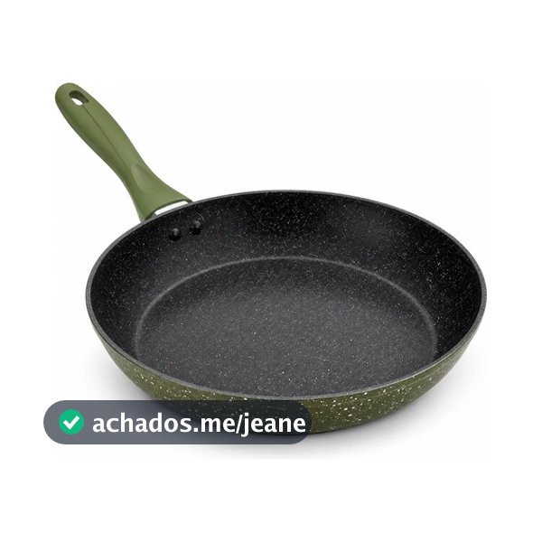 Frigideira Cerâmica Antiaderente Grande 24cm Premium Compatível Todos Fogões Gás Cooktop Indução Elétrico Vitro Cerâmico