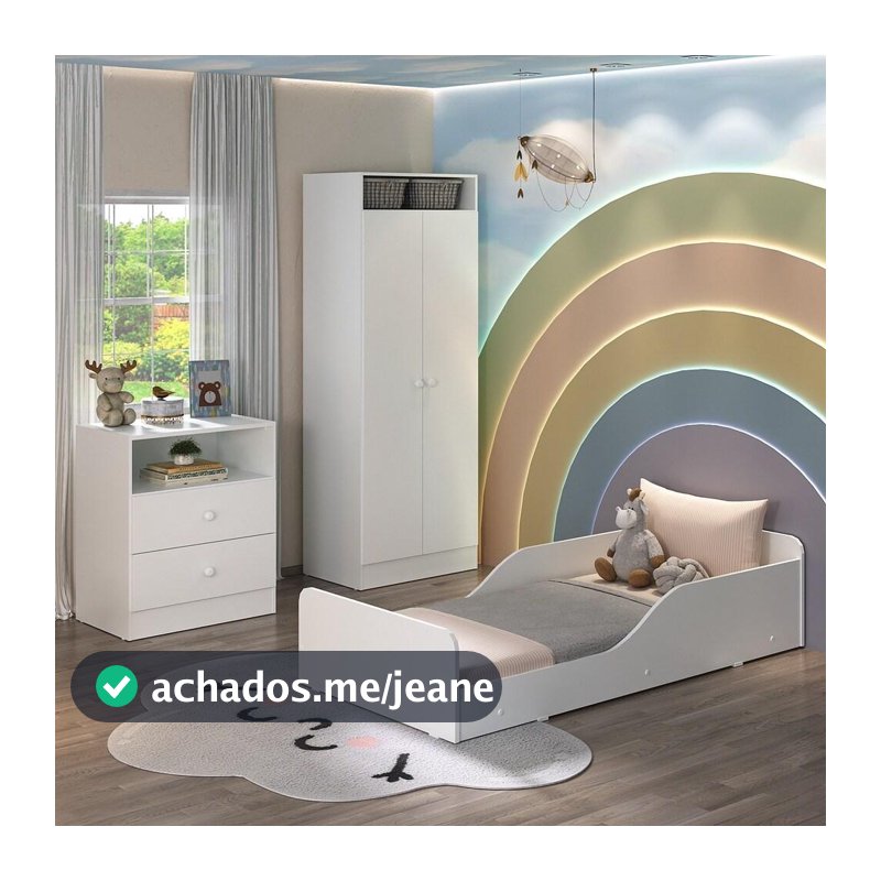 Quarto Infantil Completo Liz Multimóveis Branco