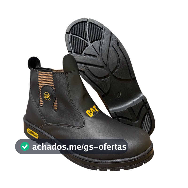 Bota Masculina e Feminina CAT Boa Bonita e Barata Em Couro