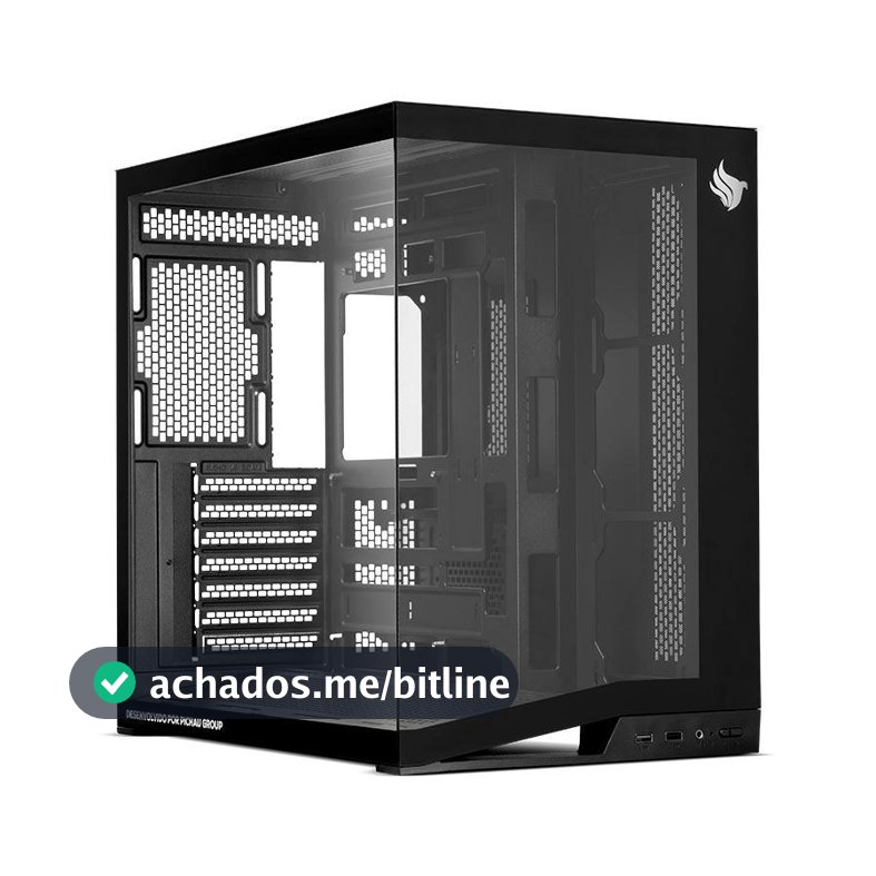 Gabinete Gamer Pichau Osiris PRO, Mid-Tower, Lateral de Vidro, Preto, PG-OSIP-BK
