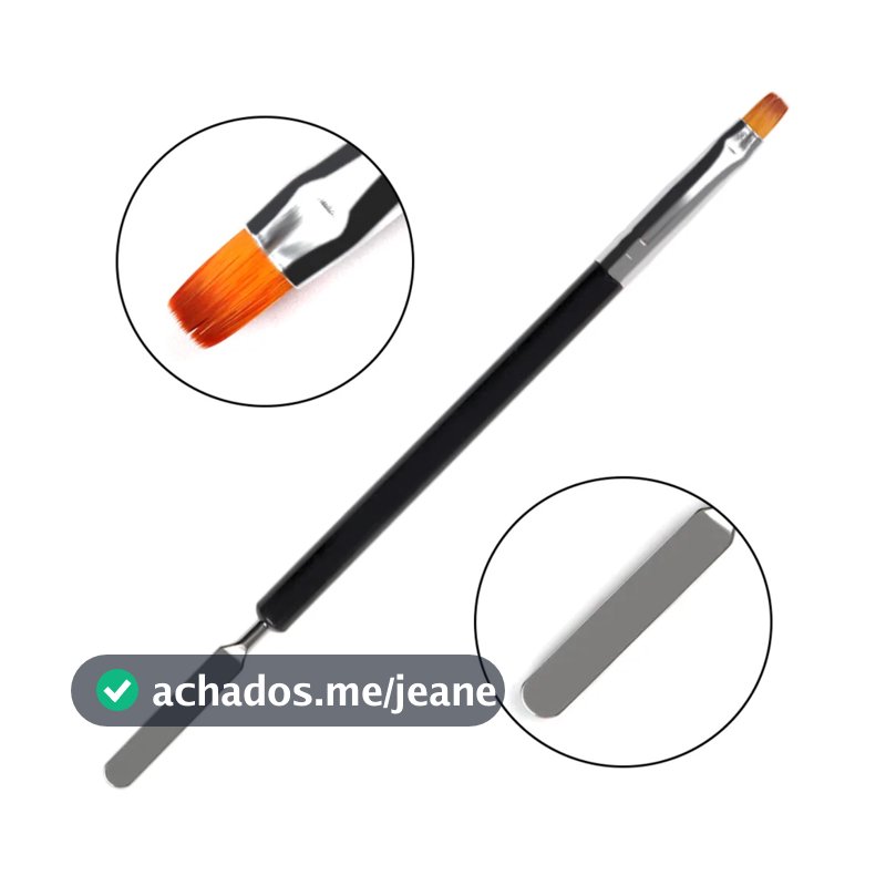 Pincel Polygel Molde F1 2 em 1 com Espátula
