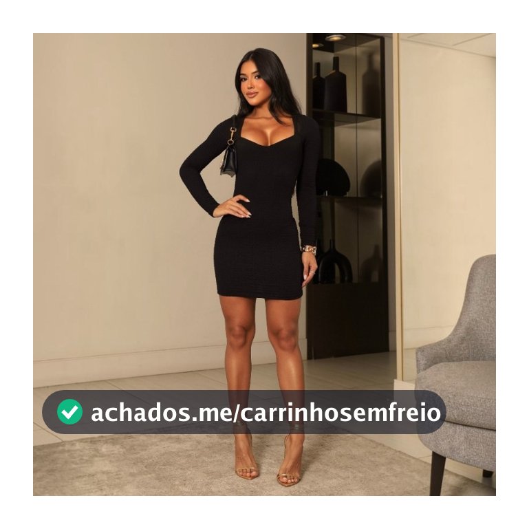 Vestido Feminino Curto Tubinho Manga Longa Malha Para Festa Noite Jantar Encontro Bar Date Viviane