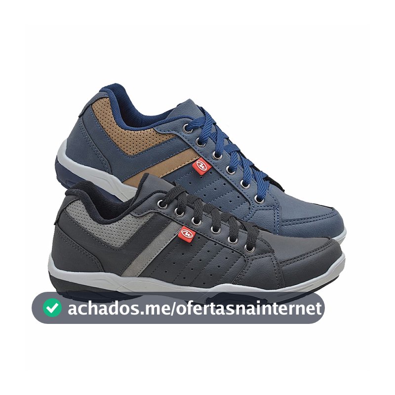 Kit 2 Pares Sapatênis Masculino Casual FXB Macio Conforto 940