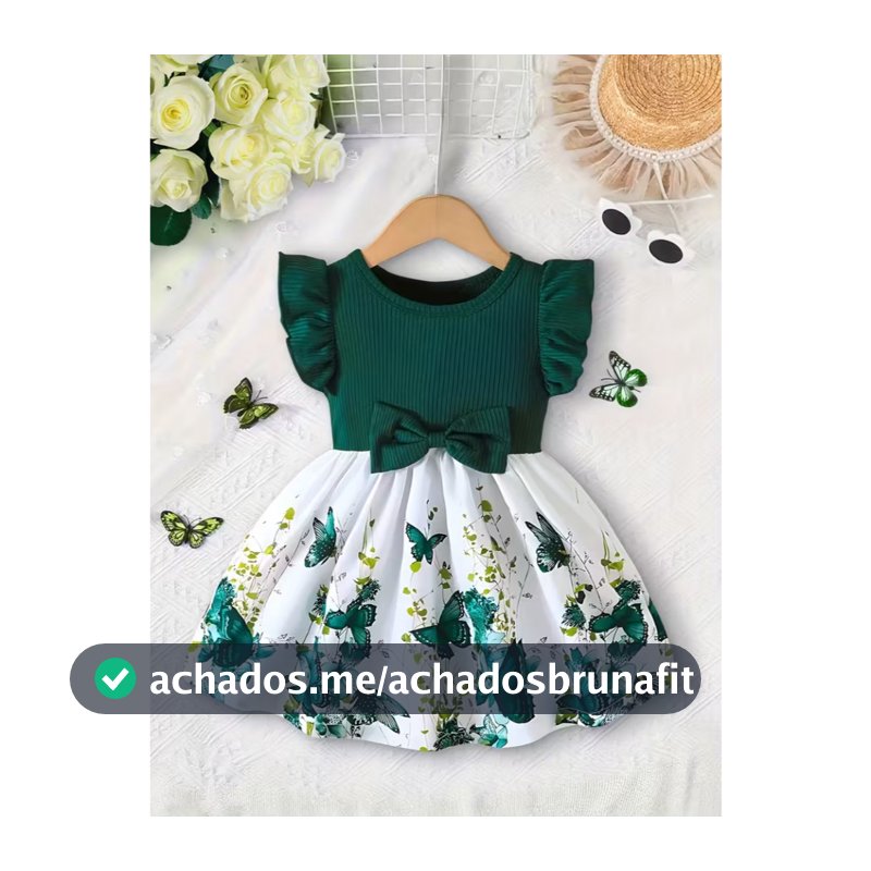 Vestido Bebê Menina Estampado Borboleta 3 Meses a 3 Anos Cor Vinho Festa Aniversário Presente