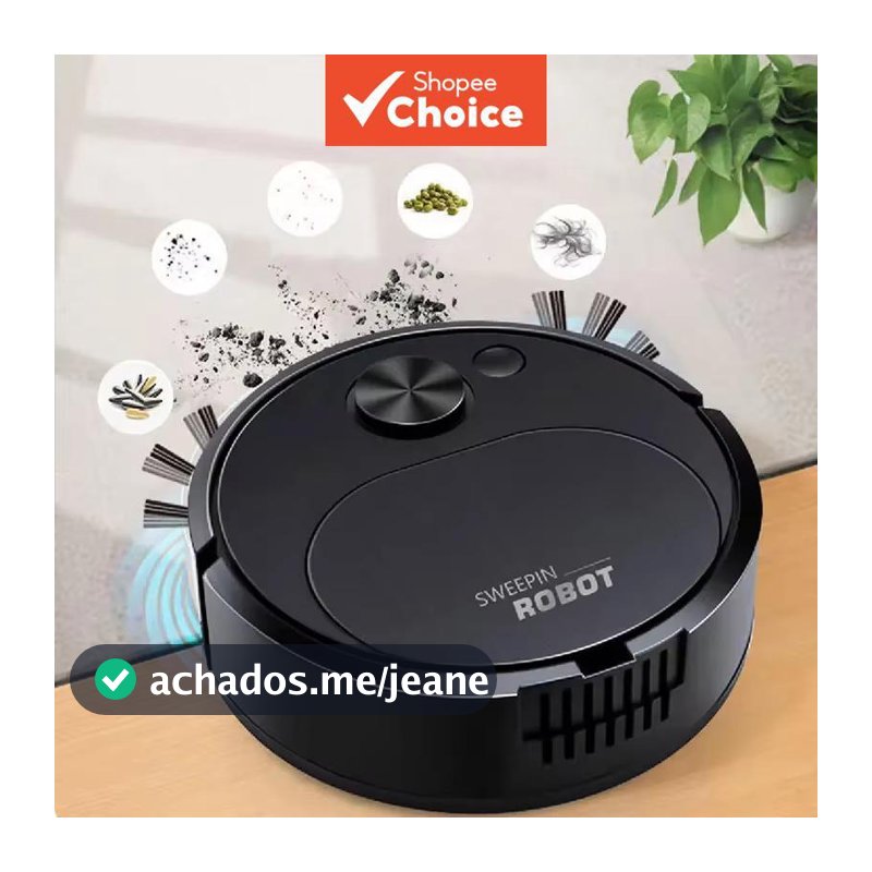 Aspirador de Pó Robô 3 em 1 Inteligente 1800Pa Sucção Potente Robô Varredor/Aspirador/Passeador sem Fio para Limpeza de