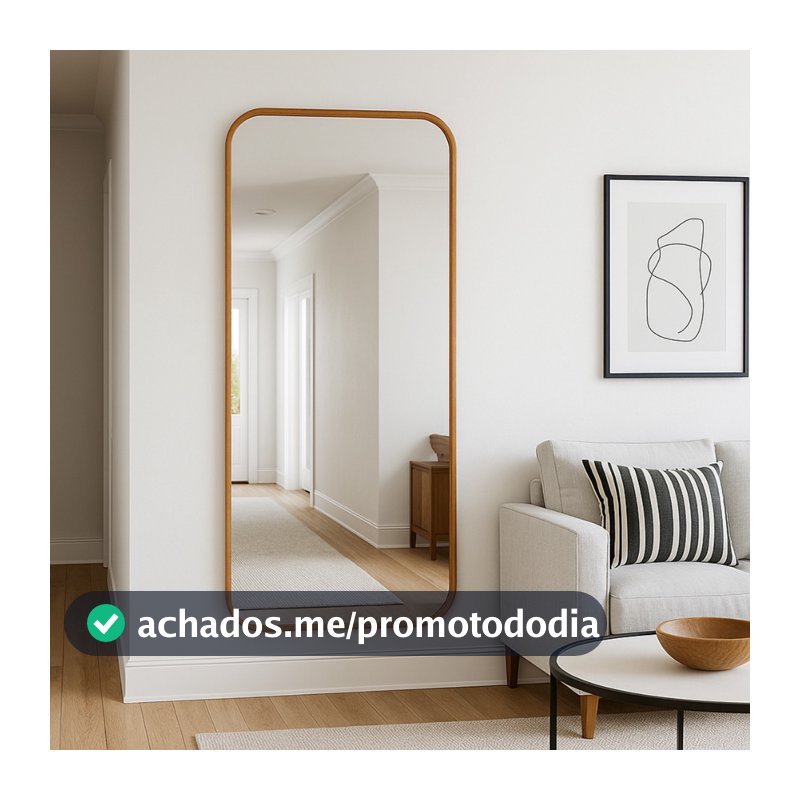 Espelho Orgânico Retangular 53x110cm Grande Moderno Decorativo Para Parede Sala Quarto Banheiro